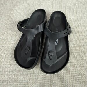 Birkenstock‎ EVA Gizeh Black Thong Sandals Flip Flops Size 36 US Women's 5-5.5